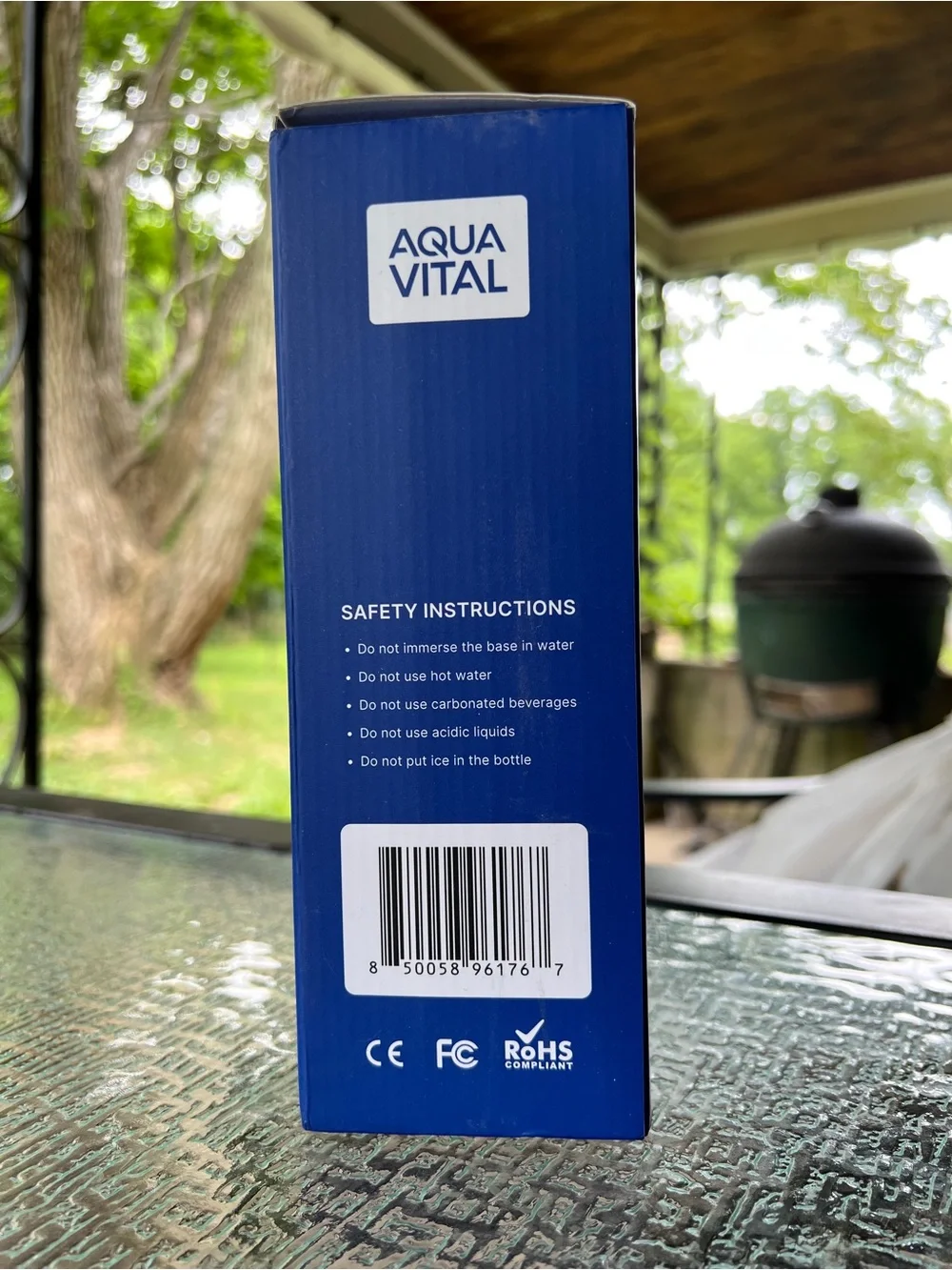 Aqua Vital Hydrogen Water Bottle Generator 14oz Spe-pem USB-C Portable New